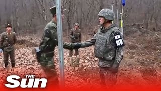 North and South Korea join roads after 14 years [upl. by Piane548]