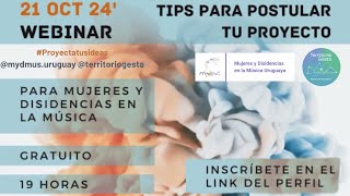 211024 1° Webinar Tips para Estructurar tu proyecto  MYDMUS  Territorio Gesta Chile [upl. by Rellim]