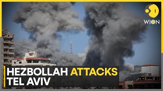 IsraelHezbollah War Hezbollah Attacks Tel Aviv Military Targets  World News  WION [upl. by Annil]