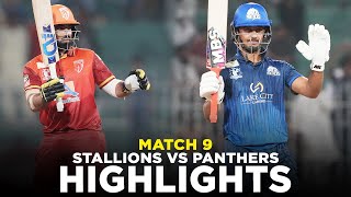 Full Highlights  Stallions vs Panthers  Match 9  Bahria Town Champions Cup 2024  M9A1K [upl. by Koss454]