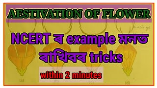 Aestivation of flower l short trick for all ncert examples of aestivation [upl. by Snodgrass]