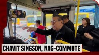 Chavit Singson sumakay sa bus carousel kasunod ng ulan at bahang dulot ng Bagyong Carina [upl. by Aneelak184]