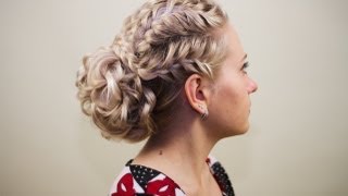 Прическа из косичек quotВечерняяquot Evening hairstyle of braids [upl. by Rasmussen415]