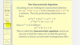 Linear Second Order Homogeneous Differential Equations with Constant Coeff  2 distinct real roots [upl. by Kenzi654]