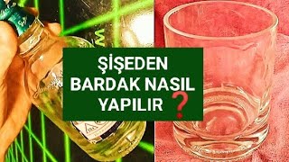 Cam Şişeden Bardak Yapımı 💯bardak nasılyapılır keşfet [upl. by Ellissa]