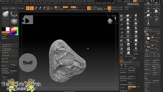 28mm scale wargaming terrain sculpting in zbrush  animal skeleton remains and crumbling walls AMA [upl. by Nwahshar]