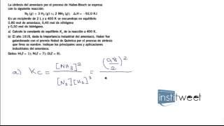 Ejercicio resuelto síntesis del amoniaco bachiller [upl. by Suitangi422]