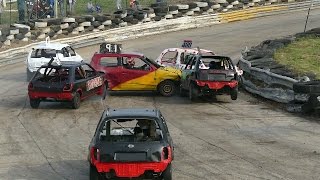 Banger Racing Angmering Oval Raceway World Final Highlights 30102016 [upl. by Rome]