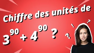 Comment trouver le chiffre des unités avec les congruences [upl. by Evania]