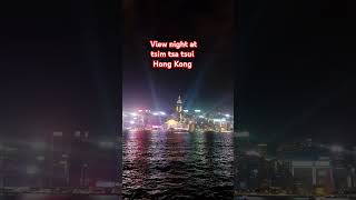 NIGHT VIEW TST HONG KONG share travel vitamin amazing views shorts shortvideo [upl. by Ainitsirk]