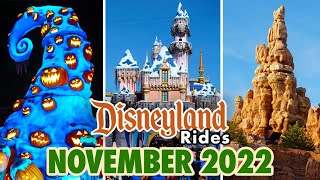 Disneyland Rides  November 2022 POVs 4K [upl. by Ramedlav54]