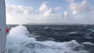 😱STORM🤢 BIG WAVES on the way to Iceland with Smyril Line Norröna [upl. by Taveda997]