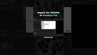 Import der Dateien in Premiere Pro [upl. by Galvan]