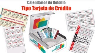 Calendarios de bolsillo Tipo tarjeta de Crédito [upl. by Able]