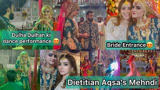 Dietitian Aqsa ki Mehndi pe kia hua  Dulha Dulhan ki Dance Performance 😍 [upl. by Mohr467]