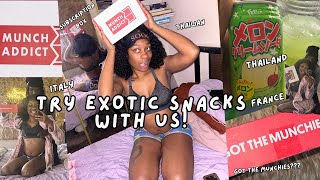 Trying exotic snacks pt 1 Ft My Boyfriend [upl. by Namie]