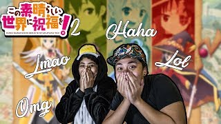 KonoSuba Season 2 Episode 1 REACTION Couples Live Reaction SEASON OPENER [upl. by Fauver]