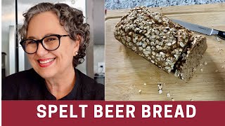 How to Make Whole Wheat Beer Bread without Yeast Spelt Bread Recipe  The Frugal Chef [upl. by Ahsilet934]