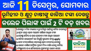 Odisha News 11 December 2023Today Morning News kalia yojana  kisan yojana Upstox app earn money [upl. by Zippel980]