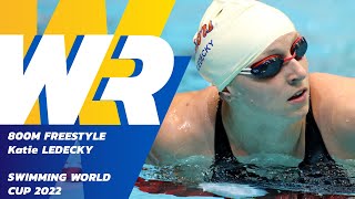 WORLD RECORD  Katie Ledecky set new World Record in 800 Freestyle [upl. by Milman69]