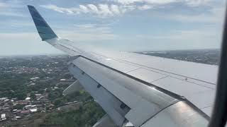 Afternoon Landing in Makassar Garuda Indonesia B737800 [upl. by Ecineg]