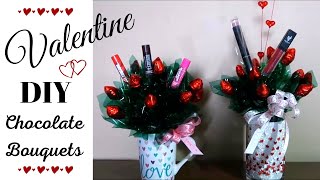 Dollar Tree DIY Valentine Chocolate Kiss Bouquets [upl. by Vyky951]