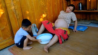 Young girl with unexpected pregnancy is about to give birth  Farm life in the forest  Hoa Phượng [upl. by Aihpos395]