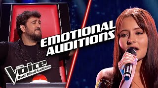 The most SENTIMENTAL Blind Auditions  The Voice Best Blind Auditions [upl. by Eylk]