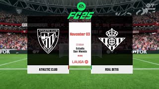 ATHLETIC BILBAO vs REAL BETIS LaLiga 2425 3 NOV ⚽ EA FC 25 eafc25 easports [upl. by Teraj453]