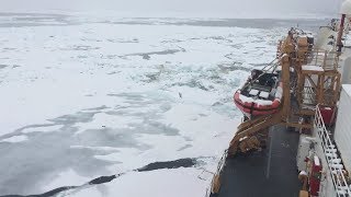 Coast Guard Cutter Polar Star Breaks Ice Supporting Operation Deep Freeze 2018 [upl. by Ymerrej71]