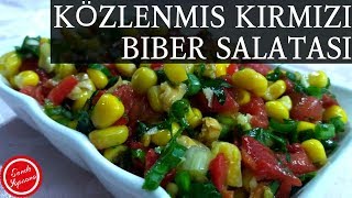 Közlenmiş Kırmızı Biber Salatası TarifiKapya Biberi Salatası [upl. by Finnie]