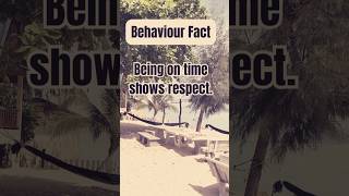 Being on Time Shows RespectBehaviour Fact shorts youtube trending [upl. by Adnohsal422]