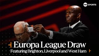 UEFA Europa League 202324 Group Stage Draw Brighton Liverpool West Ham and more [upl. by Eriuqs588]