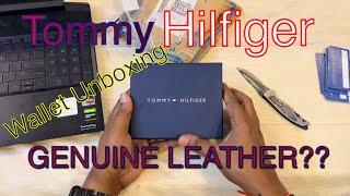 Unboxing of Tommy Hilfiger leather wallet from Flipkart  Honest review of wallet GENUINE LEATHER [upl. by Ahsat509]