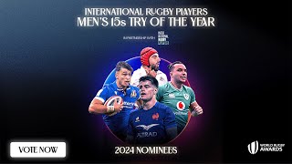 International Rugby Players Mens 15s Try of the Year Nominees [upl. by Ellatsirhc]