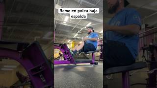 Remo en polea baja espalda fitness espalda gym fitness [upl. by Icak276]