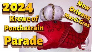 2024 Krewe of Ponchatrain Mew Orleans Mardi Gras Parade [upl. by Sullecram171]