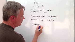 How to calculate ratio  sharing money GCSE question [upl. by Tunnell]