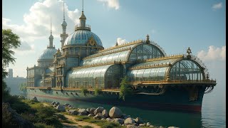 Greenhouse Palace Ocean Liners 3 Ai Animations Cello Suite No 1 G Major Prelude  Bach [upl. by Esiouqrut]