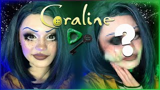 Coraline Halloween Makeup Tutorial BUT with a TWIST [upl. by Aliuqaj]