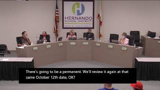 Hernando County School Board  Emergency Meeting 8312021 [upl. by Goldman]