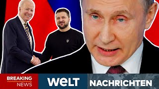 MASSIVER SCHLAGABTAUSCH Putins Rede zur Lage der Nation  Wie reagiert Biden  WELT NEWSSTREAM [upl. by Helman951]