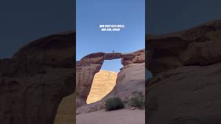 Climbing the UMM FRUTH ROCK BRIDGE IN WADI RUM JORDAN ✨ wadirum jordan travelguide [upl. by Deanne760]