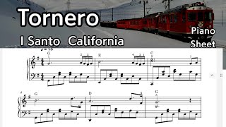 Tornero  Piano Sheet Music I Santo California  SangHeart Play [upl. by Leiva]