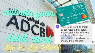 How to activate adcb debit cardadcb atm or debit card activation [upl. by Eiramac]