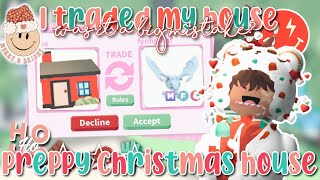 TRADING MY PREPPY CHRISTMAS HOUSE IN ADOPT ME TOUR [upl. by Lafleur]