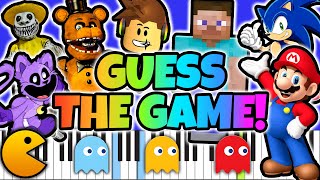 Guess The Game By Song 🎮🎹 Piano Edition  FNAF Poppy Playtime Among Us Mario Bros [upl. by Battiste504]