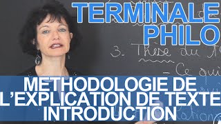 Méthodologie de lexplication de texte  introduction  Philosophie  Terminale  Les Bons Profs [upl. by Haraj]