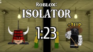 Roblox Isolator Speedrun w Admirooo WR 123 [upl. by Ainud]