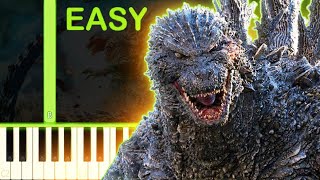 Pray  GODZILLA MINUS ONE  EASY Piano Tutorial [upl. by Eelyram]